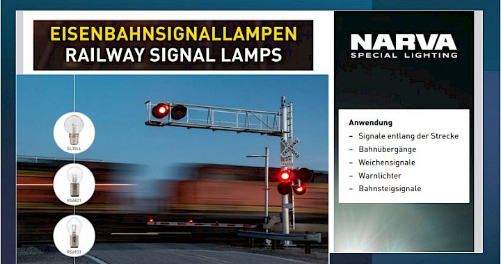 NARVA Bahnsignallampen - Licht entlang der Schiene